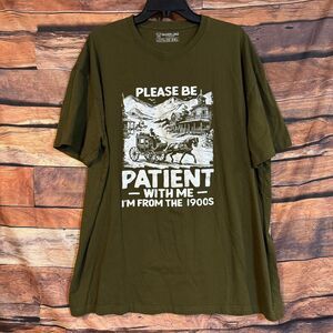 Silver Lake Men's Olive Green 3XL 100% Cotton "I'm From The 1900s" T-Shirt